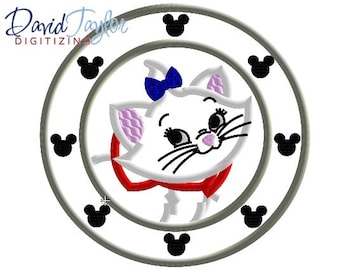 Porthole Marie - 4x4, 5x7 and 6x10 in 9 formats - Applique - Instant Download - David Taylor Digitizing