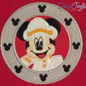 Porthole Mickey 4x4, 5x7 and 6x10 in 7 Formats Applique Instant ...