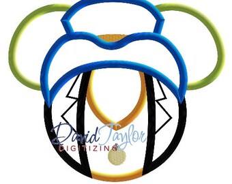 Mickey Head - Jiminy Cricket - Embroidery Machine Design - Applique - Instant Download - David Taylor Digitizing