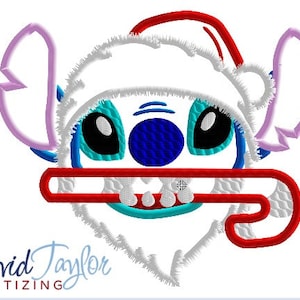 Christmas Stitch Santa Face 4x4, 5x7, 6x10 and 8x9 in 9 formats Applique Instant Download David Taylor Digitizing image 1