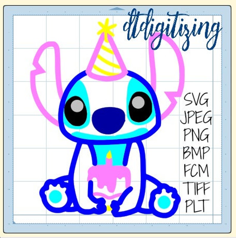 SVG Cutting Machine Birthday Stitch Designsvg png bmp | Etsy
