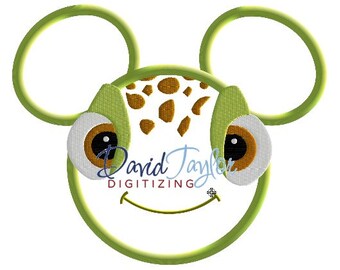 Mickey Head - Finding Nemo - Squirt - Embroidery Machine Design - Applique - Instant Download - David Taylor Digitizing