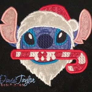 Christmas Stitch Santa Face 4x4, 5x7, 6x10 and 8x9 in 9 formats Applique Instant Download David Taylor Digitizing image 2