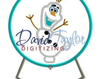 Freezing Snowman in Snowglobe - Embroidery Machine Design - Applique/ITH - Instant Download - David Taylor Digitizing