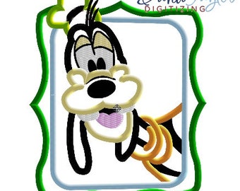 Goofy Frame - 4x4, 5x7, 6x10 and 9x8 in 9 formats - Applique - Instant Download - David Taylor Digitizing