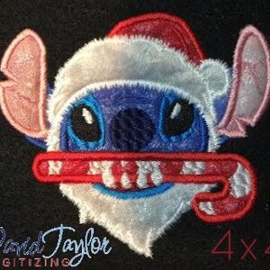 Christmas Stitch Santa Face 4x4, 5x7, 6x10 and 8x9 in 9 formats Applique Instant Download David Taylor Digitizing image 3