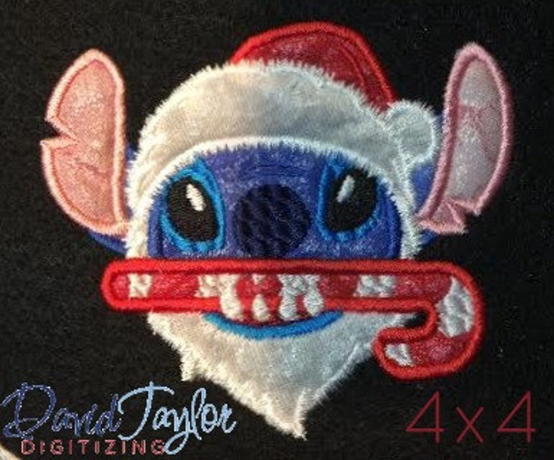 Christmas Stitch Santa Face 4x4, 5x7, 6x10 and 8x9 in 9 formats Applique Instant Download David Taylor Digitizing image 3