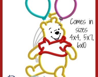 Winnie the Pooh Birthday Embroidery Design 4x4 5x7 6x10 9 formats-Applique Instant Download-David Taylor Digitizing-Number 2 Eeyore Piglet