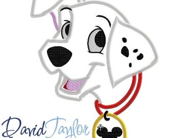 Dalmatian Bust - 4x4, 5x7, 6x10 and 7x10 in 9 formats - Applique - Instant Download - David Taylor Digitizing