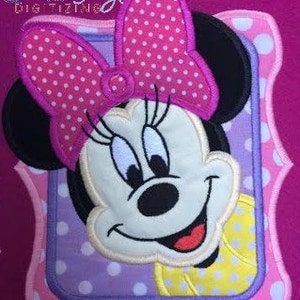 Minnie Frame 4x4, 5x7, 6x10 and 9x8 in 9 formats Applique Instant Download David Taylor Digitizing image 2