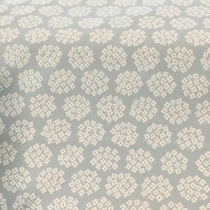 Small Flower print in Sage color -All Cotton Canvas Fabric