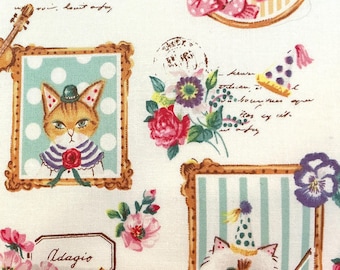 Birthday & Party Celebration Kitty Music Off White  Cotton