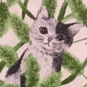 Kawaii Cats In the grass All Cotton Canvas Ships from USA
