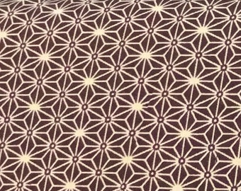Sold by fat quarter cut  Asanoha Hemp Pattern fabric in Deep Purple 100% Cotton