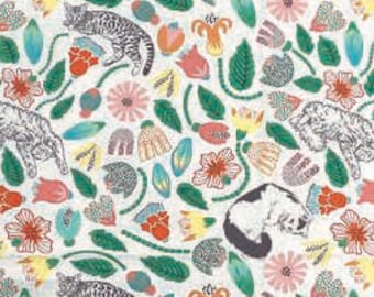 Preorder Add to cart now and save for JULY SHIPMENT!  Cat floral  Fat Quarter 18” x 21”  It’s coming soon!