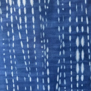 Japanese Shibori cotton indigo blue lines Fat Quarter All Cotton Ships from USA