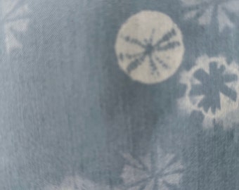 Sold by fat quarter cut  Shibori cotton in light blue  All Cotton Ships from USA