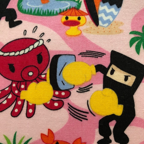 Anime Fruit Slice Ninja Fabric Pink *Ships from U.S.