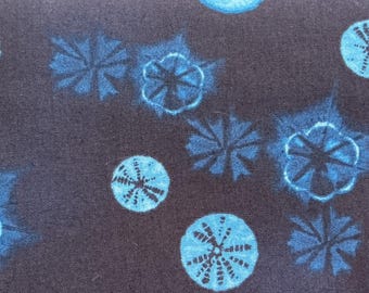 Sold by fat quarter cut  Shibori cotton Dark  blue  Fat Quarter All Cotton Ships from USA