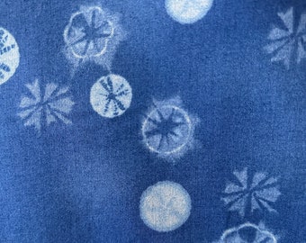 Sold by Fat Quarter cut  Japanese Shibori cotton indigo blue  Fat Quarter All Cotton Ships from USA