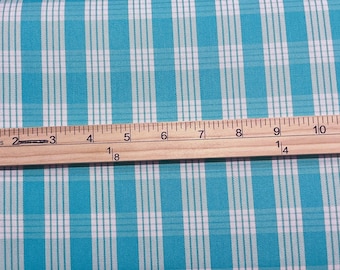 Sold by fat quarter cut  Aqua Palaka Cotton Twill  fat quarter