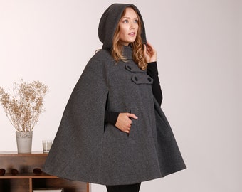 Short wool cape sale