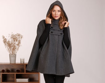 ジャケット・アウター Herlipto Two-Way Belted Cape Coat Belted Cape Coats Jackets Vests for Women for sale | eBay
