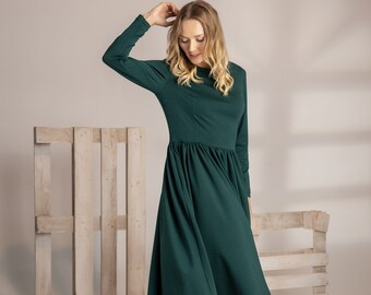petrol green dress
