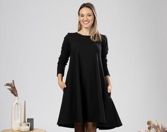 ワンピースその他 TheLatest Loose black dress in cotton TheLatest Loose black dress in cotton – Lux Afrique Boutique