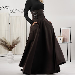 Waist Line Feminine Wool Overcoat With Big Hood, Warm Lined Waist Line Feminine Wool Overcoat With Big Hood, Warm Lined