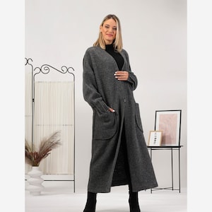 Ankle length cardigan plus size online
