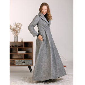 Royal Blue Robe Wrap Coat - Women - Ready-to-Wear