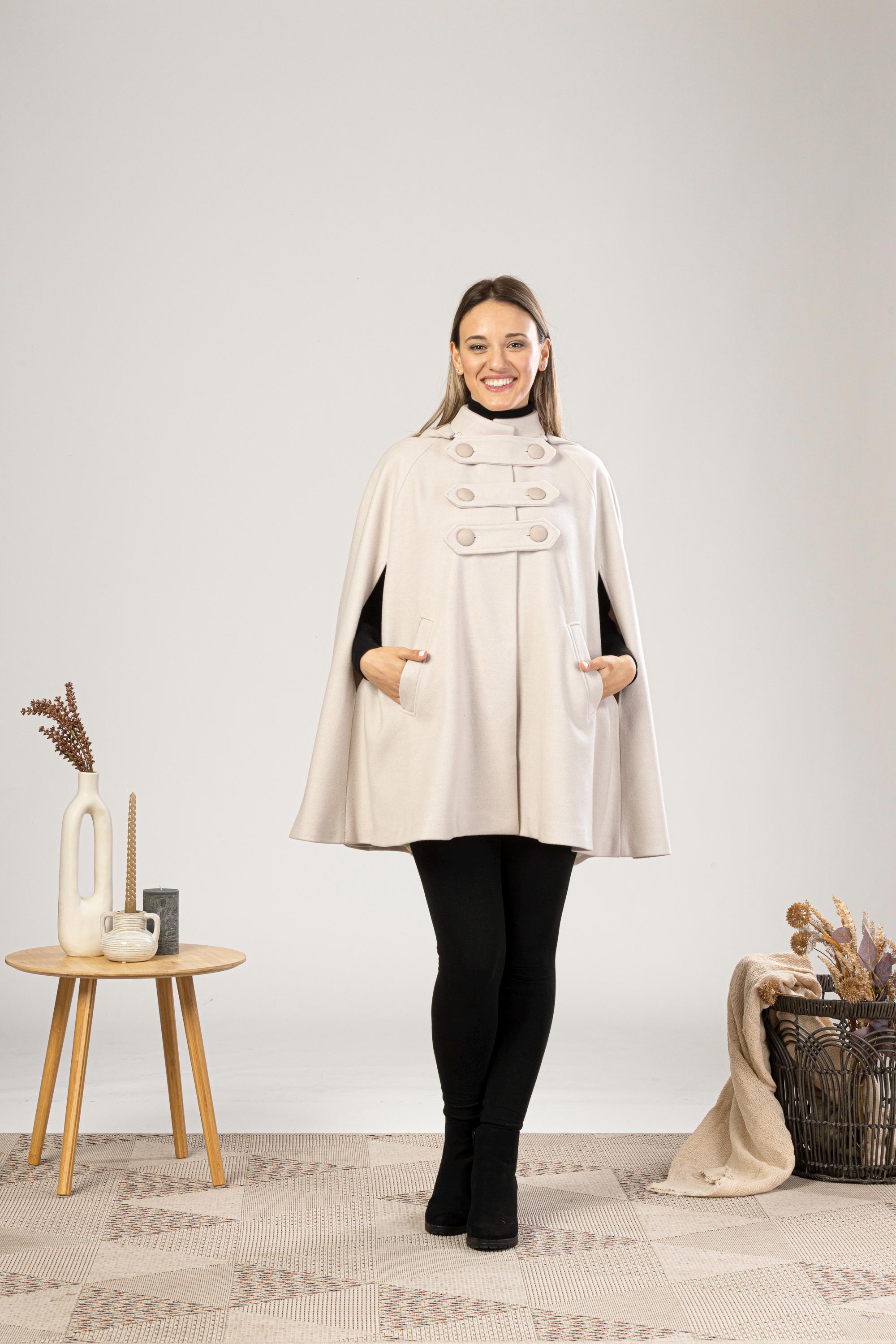 Elven Forest Cape Coat With Roomy Hood, Large Blazer Cloak With