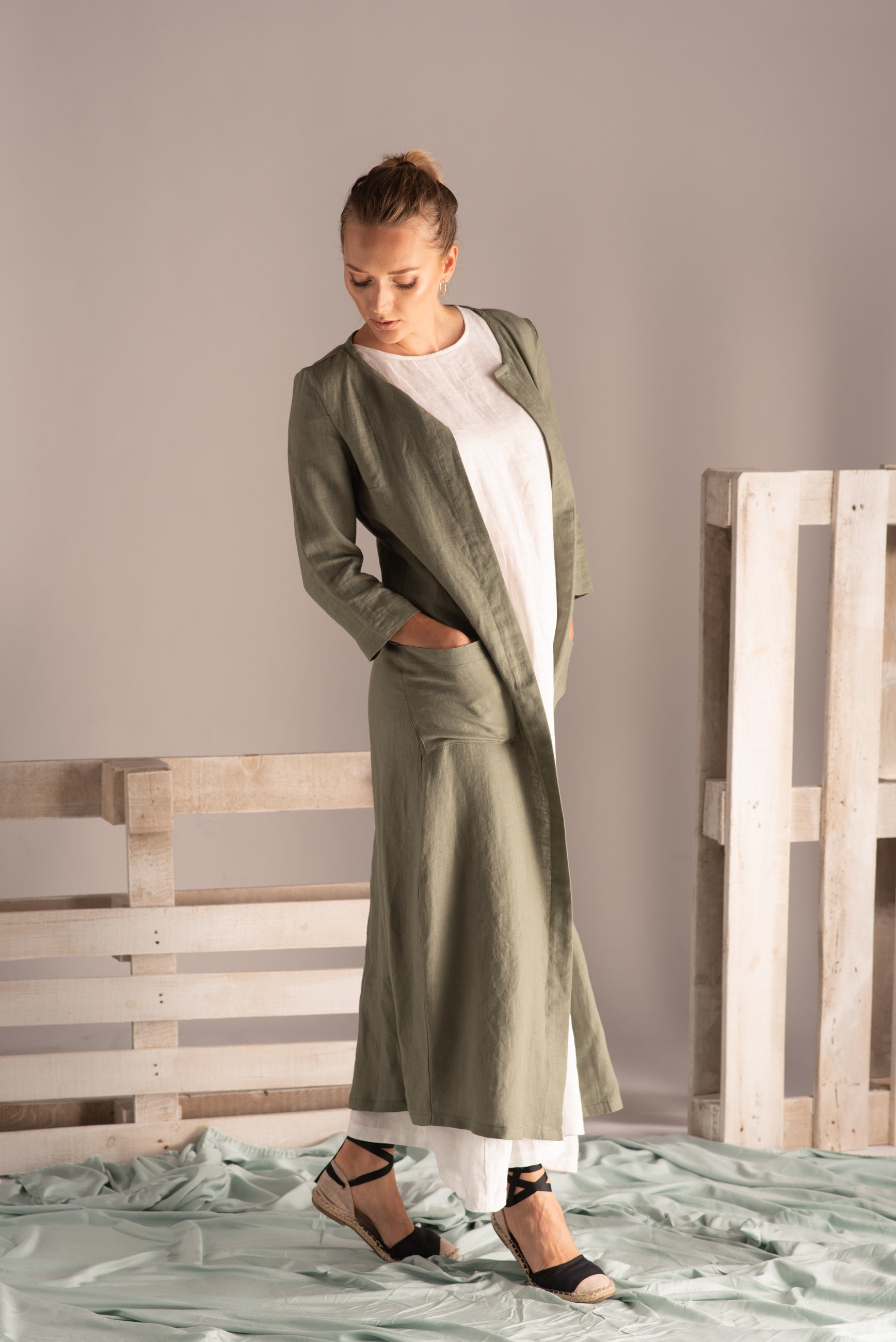 Long waterfall duster coat 2025