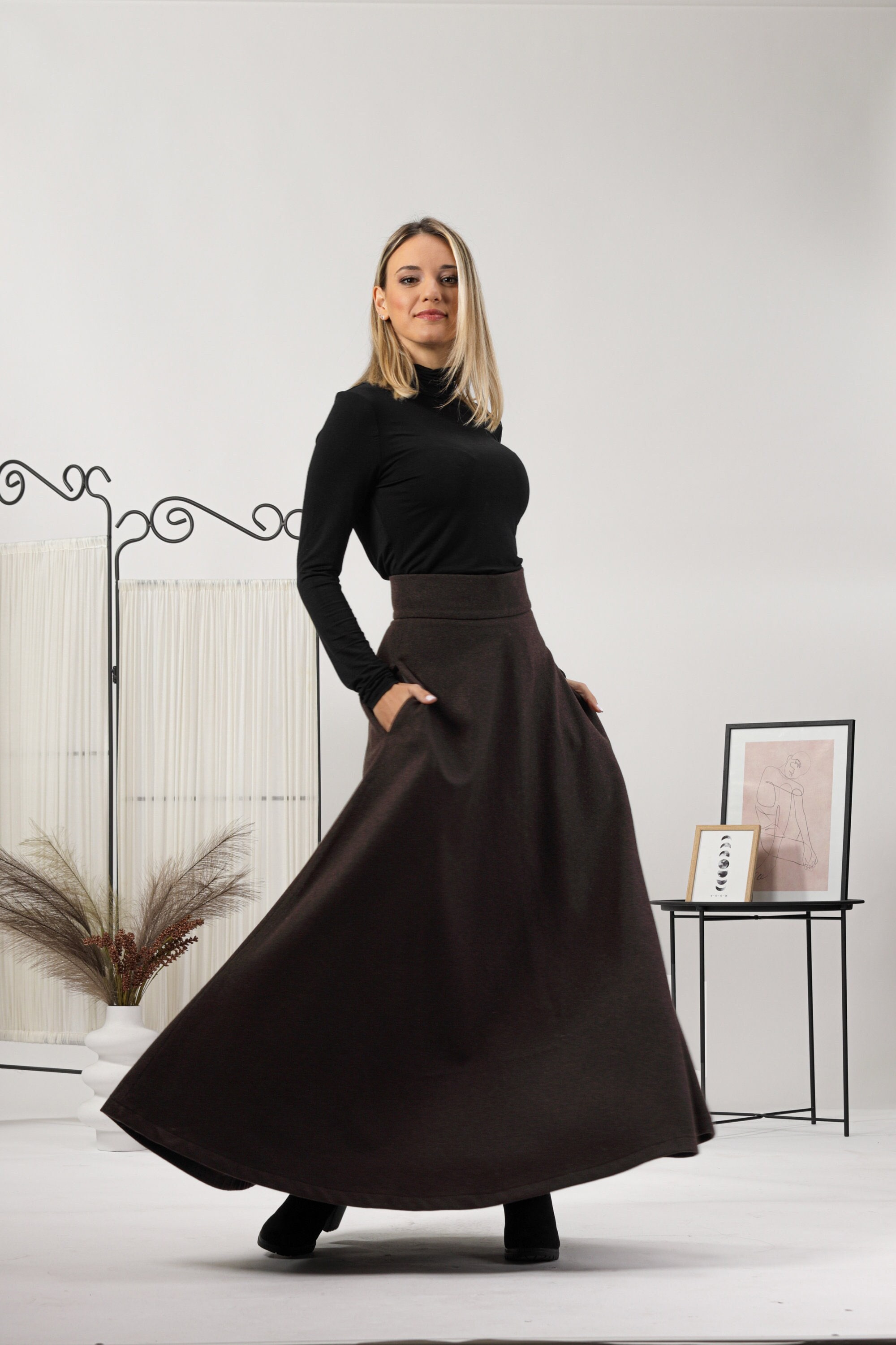 Long wool skirt size 20 sales