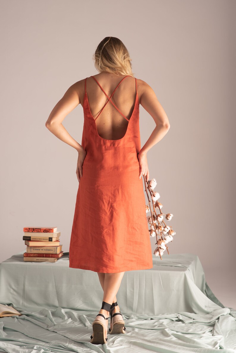 Linen Maxi Dress Tank Dress Loose Linen Dress Linen Etsy