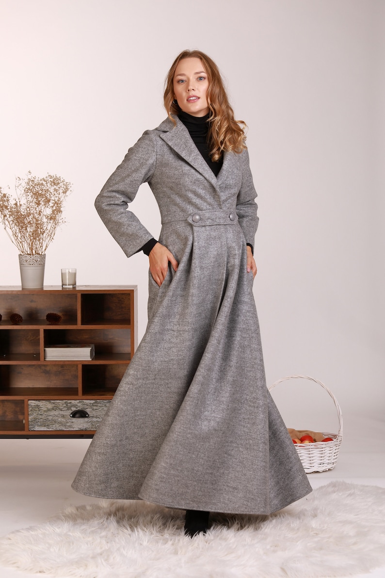 Wool Princess Coat Long Winter Coat Plus Size Clothing Wool Etsy