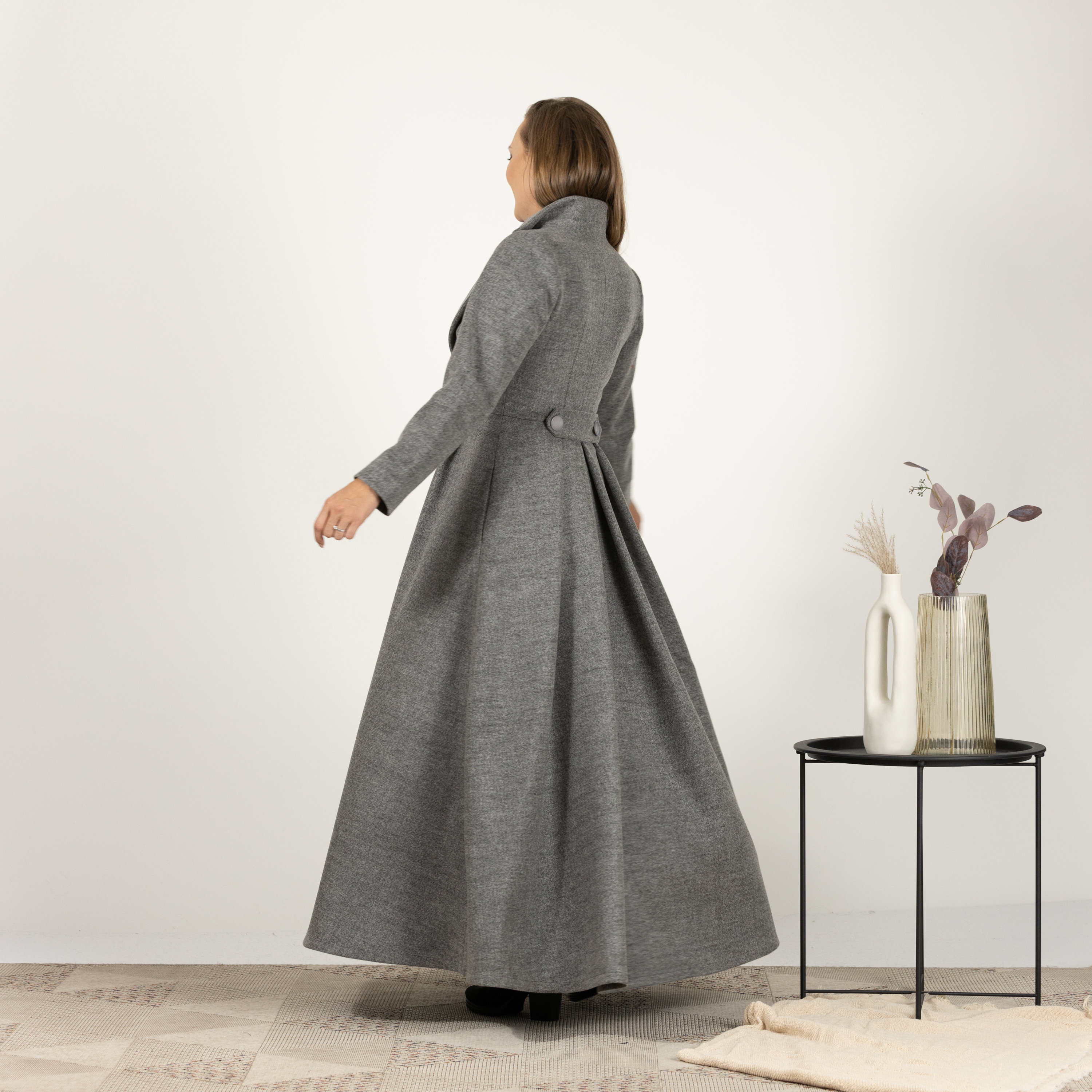 Victorian Wool Coat, Maxi Vintage Style Coat, Winter Victorian Wool Coat, Maxi Vintage Style Coat, Winter