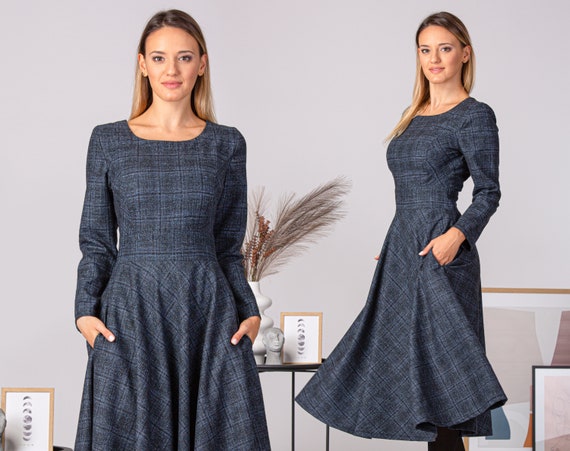 Vintage Inspired Plus Size Midi Dress