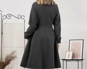 限定値下げ　INES - SILK WOOL FLARE DRESS INES - SILK WOOL FLARE DRESS – HARUNOBUMURATA