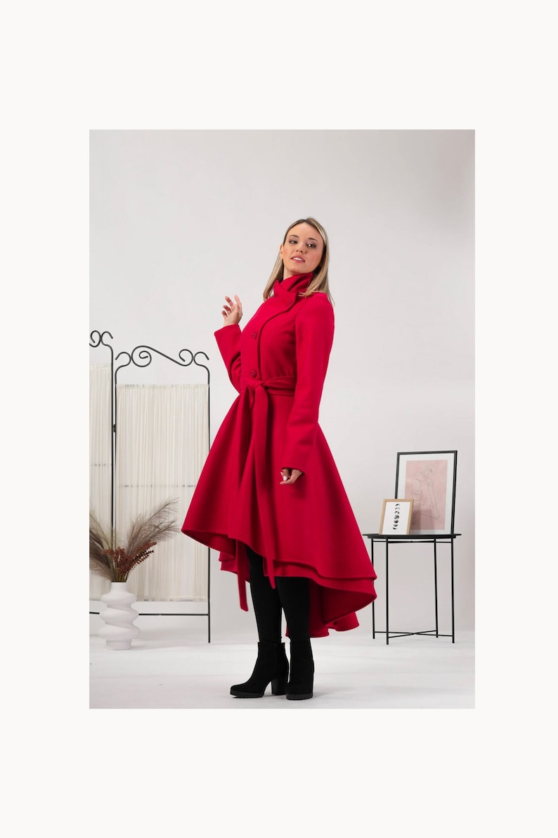 Wool Princess Coat Fit and Flare Coat Winter Coat Plus Size Etsy