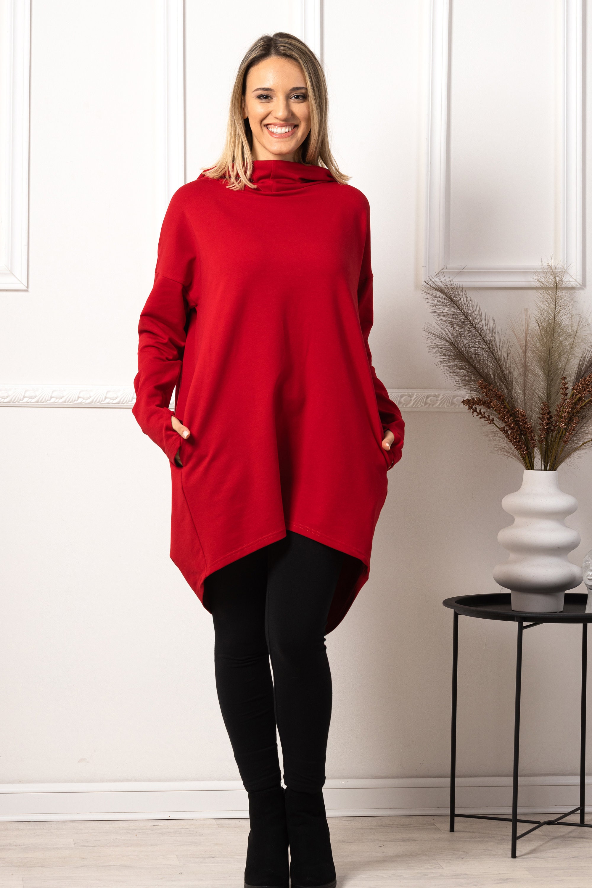 【新品未使用】corail asymmetry hoodie tunic 新品未使用】corail asymmetry hoodie tunic新品未使用meri