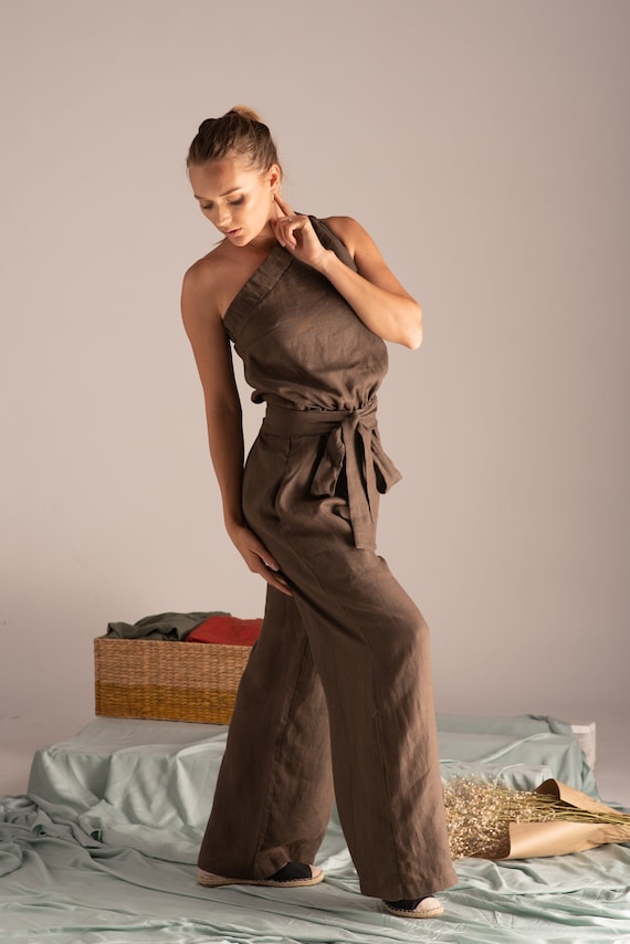 Linen all in one jumpsuit sale