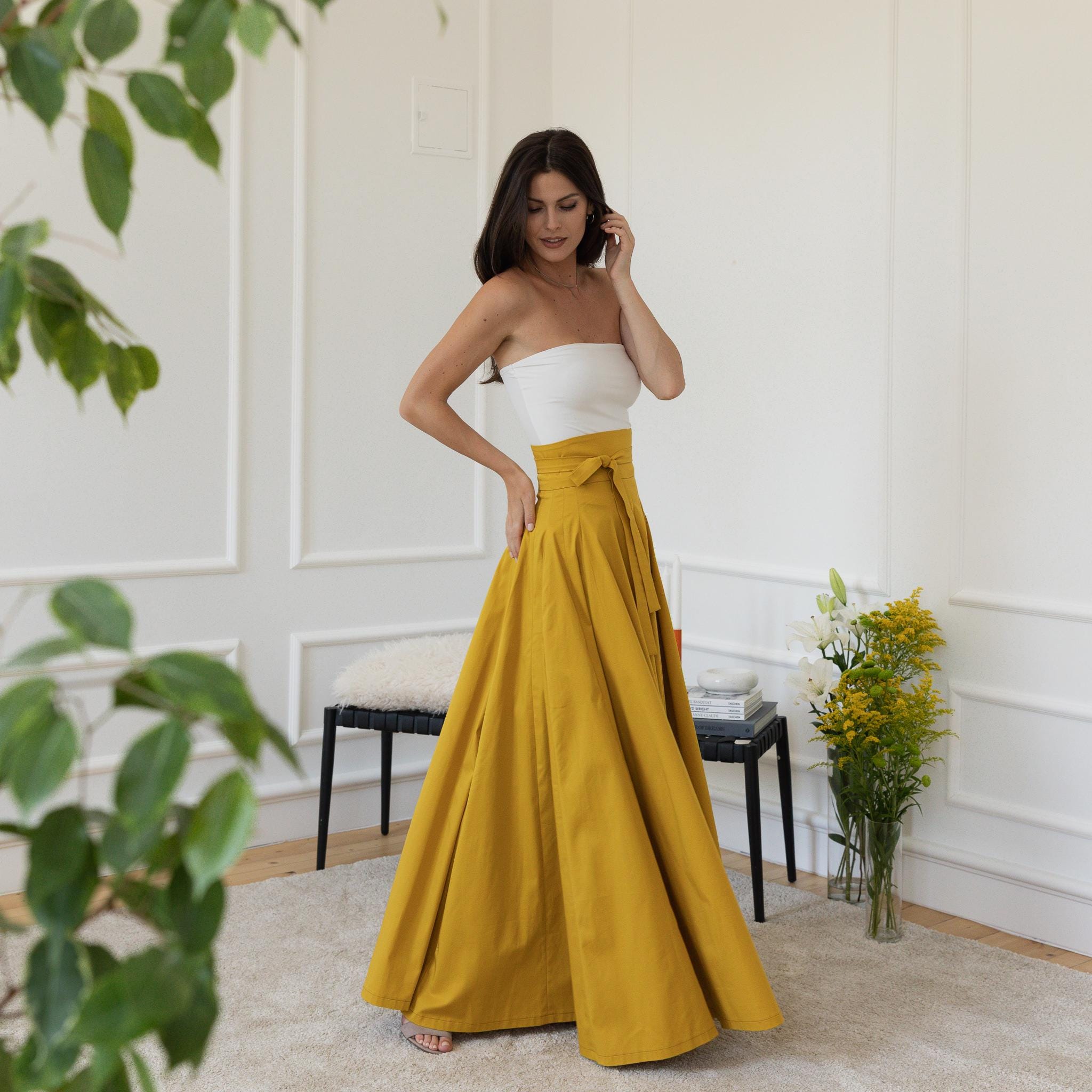Maxi Skirt Wedding Guest Outfit - Etsy