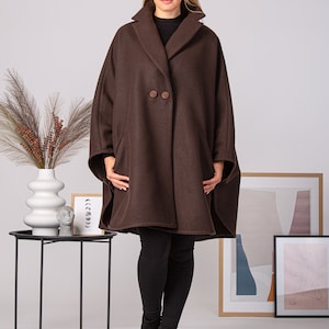 Ladies Wool Cape Coat Poncho Cloak Overcoat Long Renaissance - Etsy
