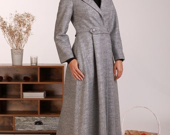 Maxi Winter Princess Coat, Long Wrap Coat, Plus Size Winter