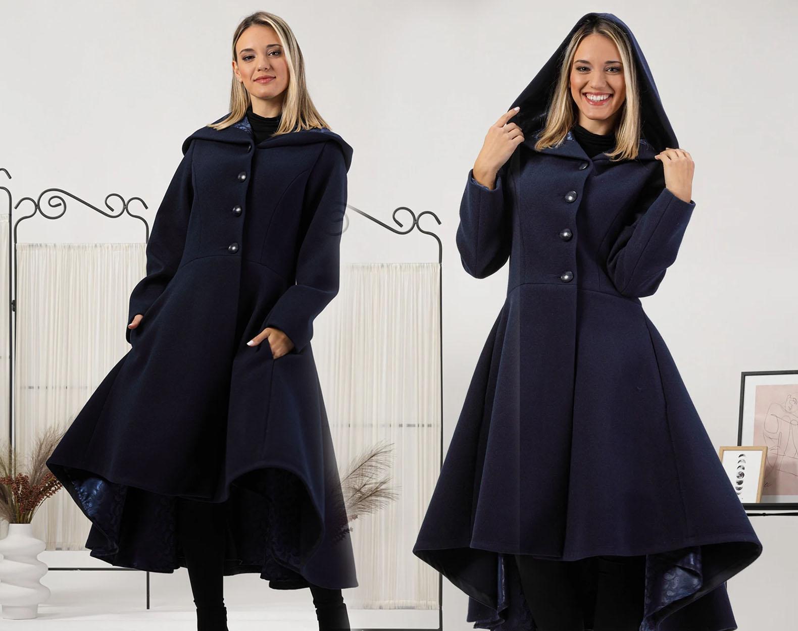 ■NICE CLAUP(ナイスクラブ)Hooded scheme embroidery coat Buy NICE CLAUP Handmade Long Coat #size : 55 | Requested
