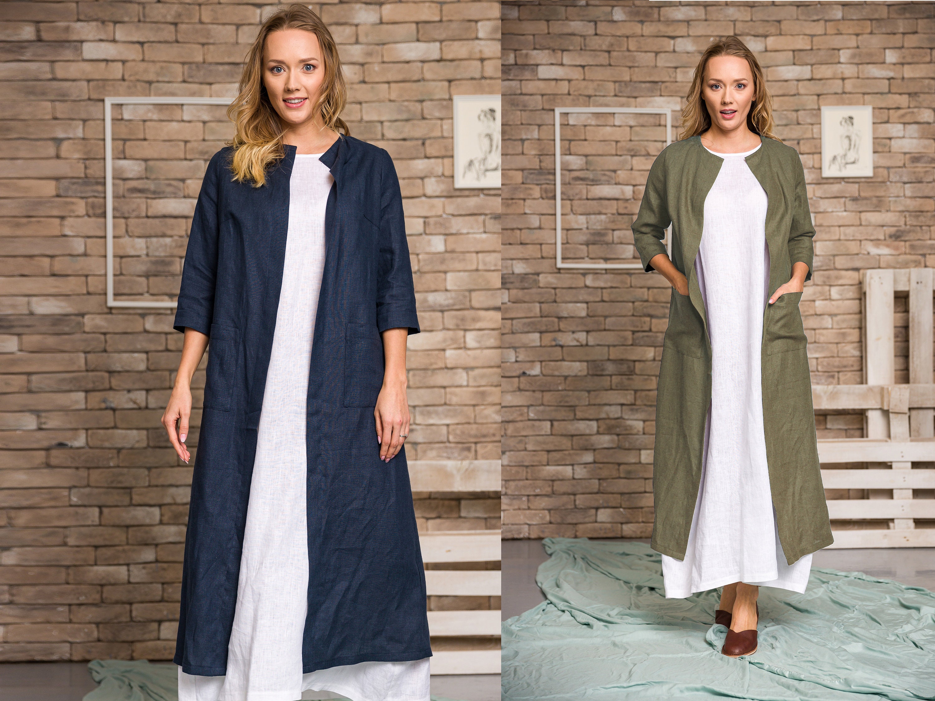 Long Linen Cardigan Summer Maxi Cardigan Plus Size Linen - Etsy