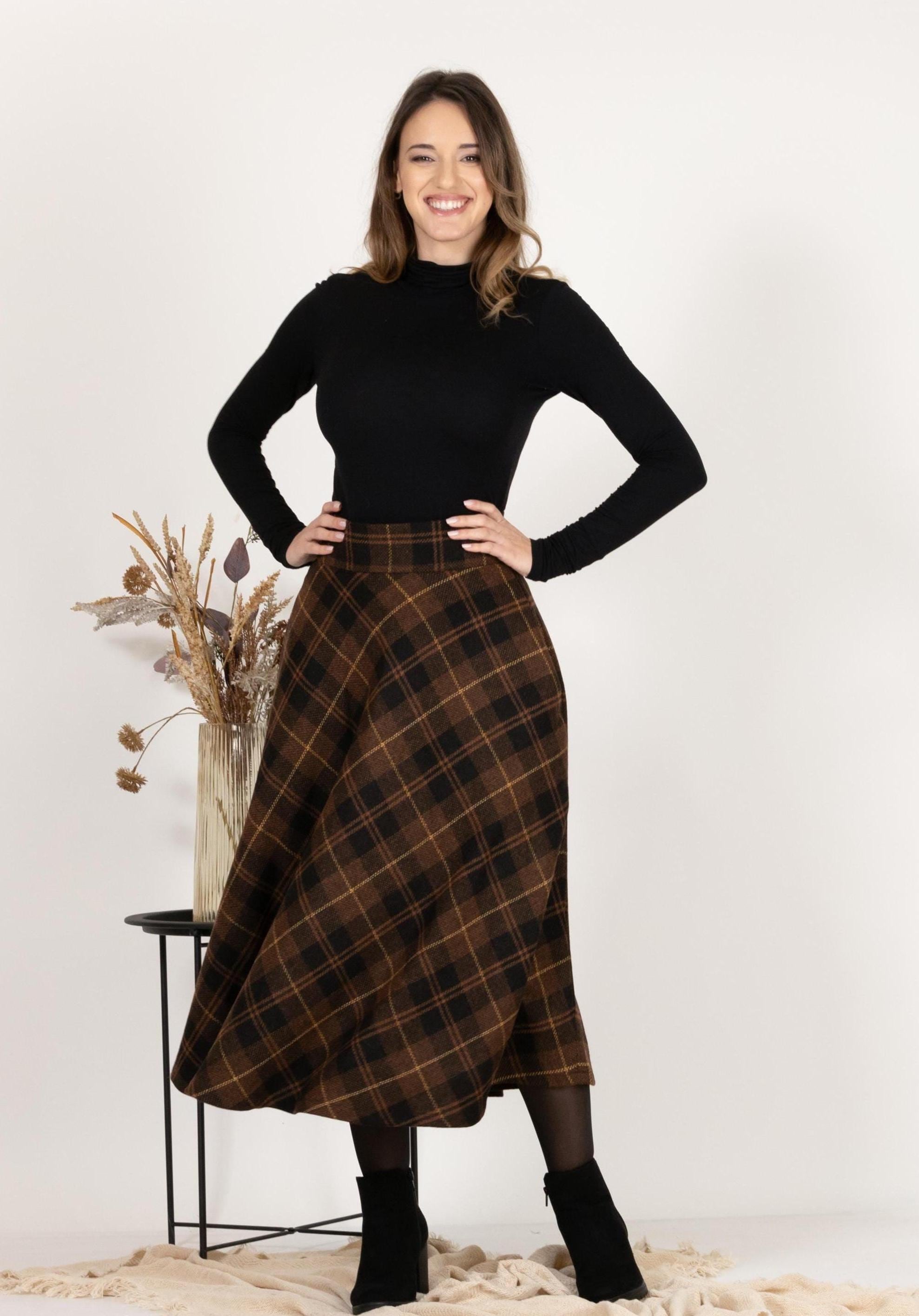 Brown Wool Skirt