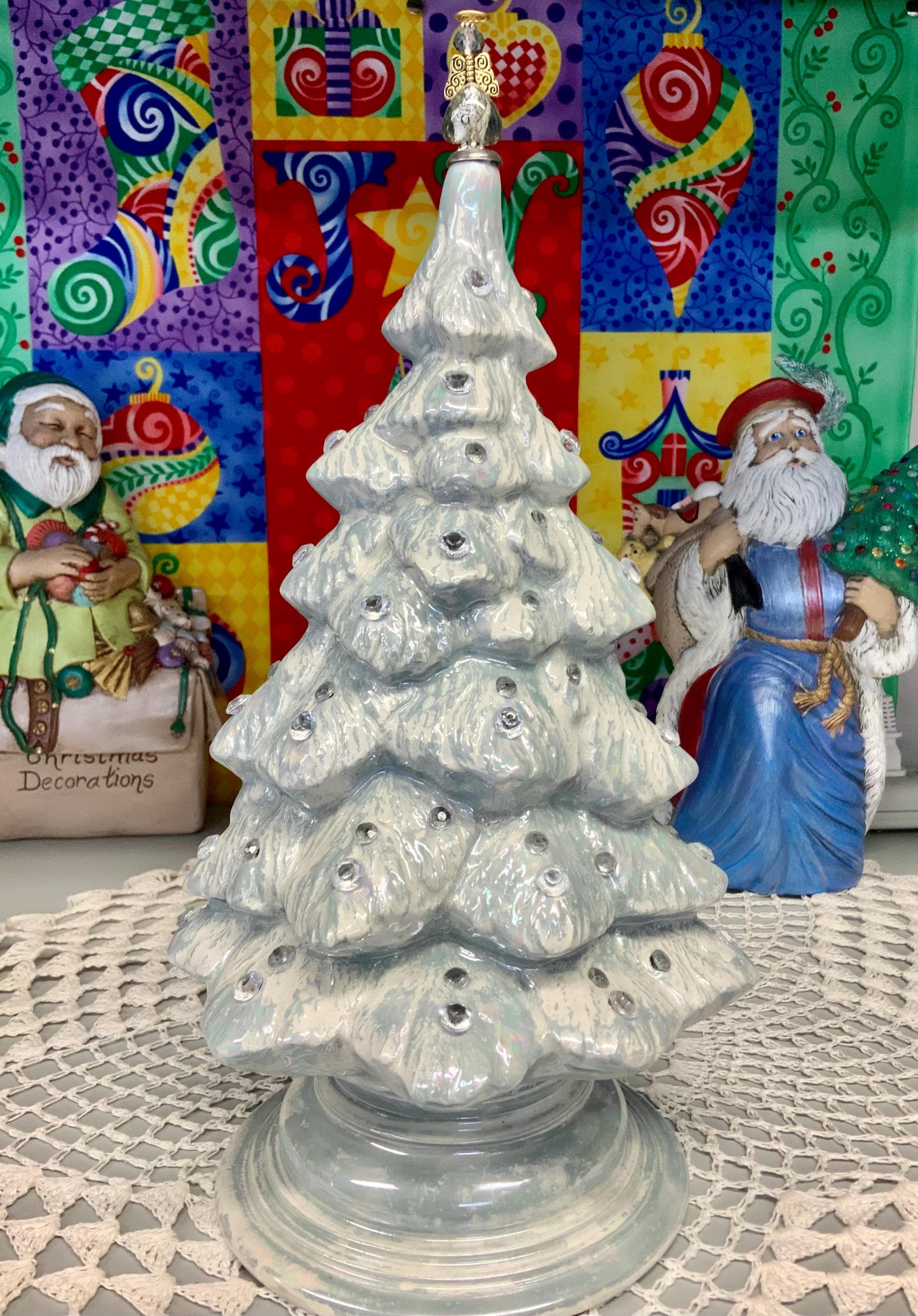 Pearl White Glazed Christmas Tree - Etsy